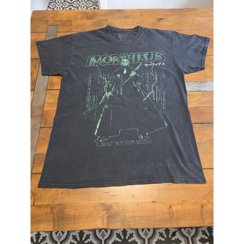 Goat Crew The Matrix Morpheus Quote Graphic Tee Shirt Black Faded Medium M